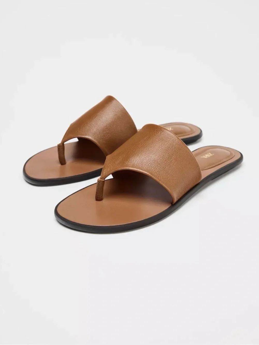 Zara Leather Sandals - Picture 1 of 4
